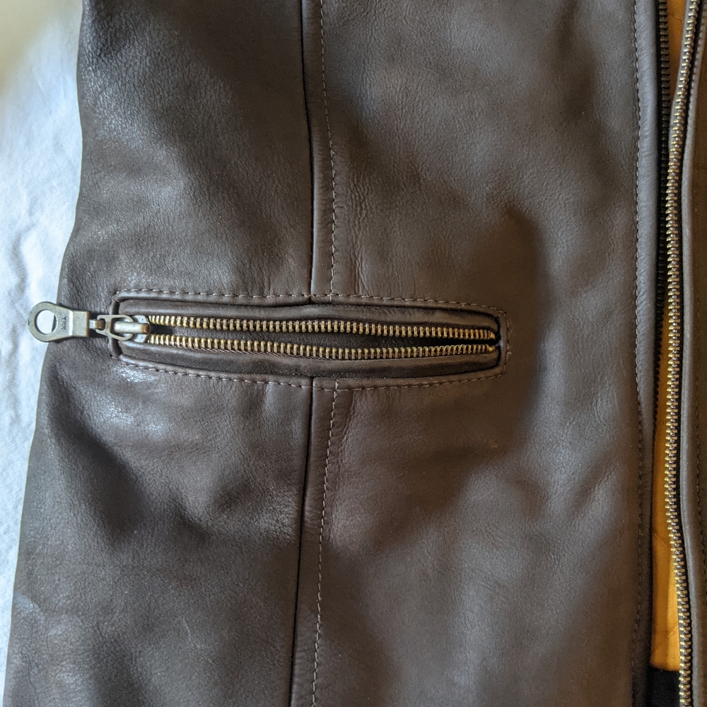 American Base Women's Genuine Leather Jacket - Picture 10 of 14